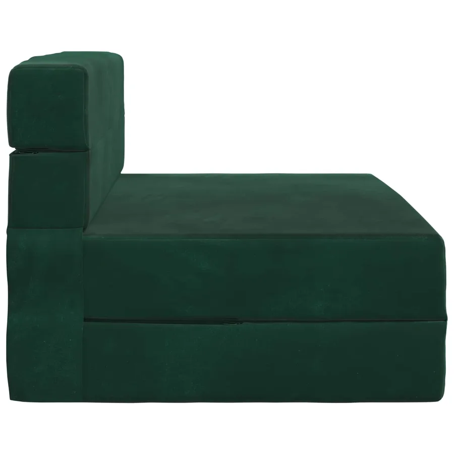 Canapé-lit pliable Vert foncé 70 x 80 x 60 cm Tissu - 4