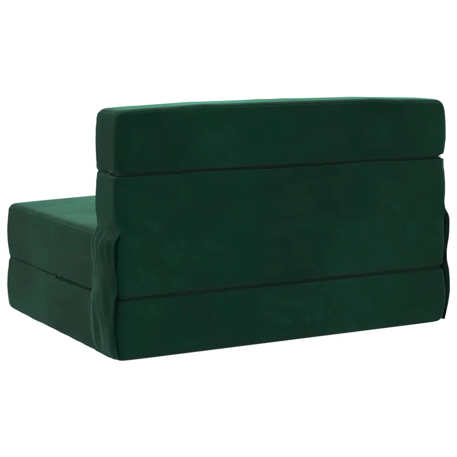 Canapé-lit pliable Vert foncé 70 x 80 x 60 cm Tissu - 5