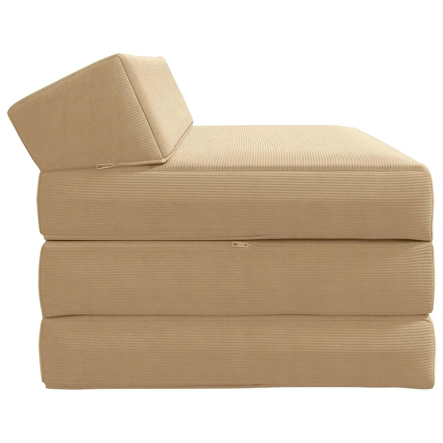 Canapé-lit pliable Vert Gris 120 x 60 x 49 cm Tissu - 3