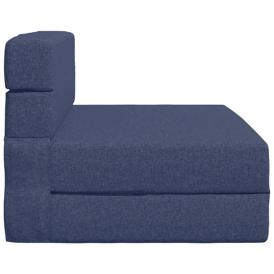 Canapé-lit pliable Bleu 100 x 80 x 60 cm Tissu - 4