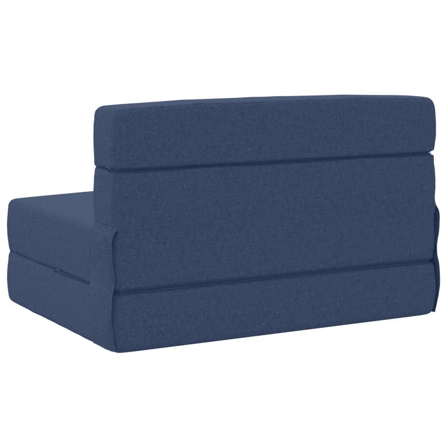 Canapé-lit pliable Bleu 100 x 80 x 60 cm Tissu - 5