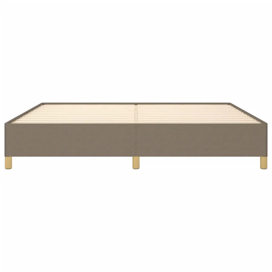 Cadre de lit sans matelas taupe 200x200 cm tissu - 5
