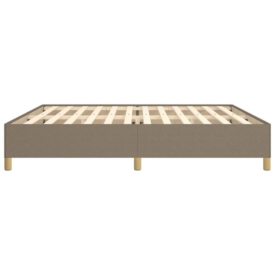 Cadre de lit sans matelas taupe 200x200 cm tissu - 6