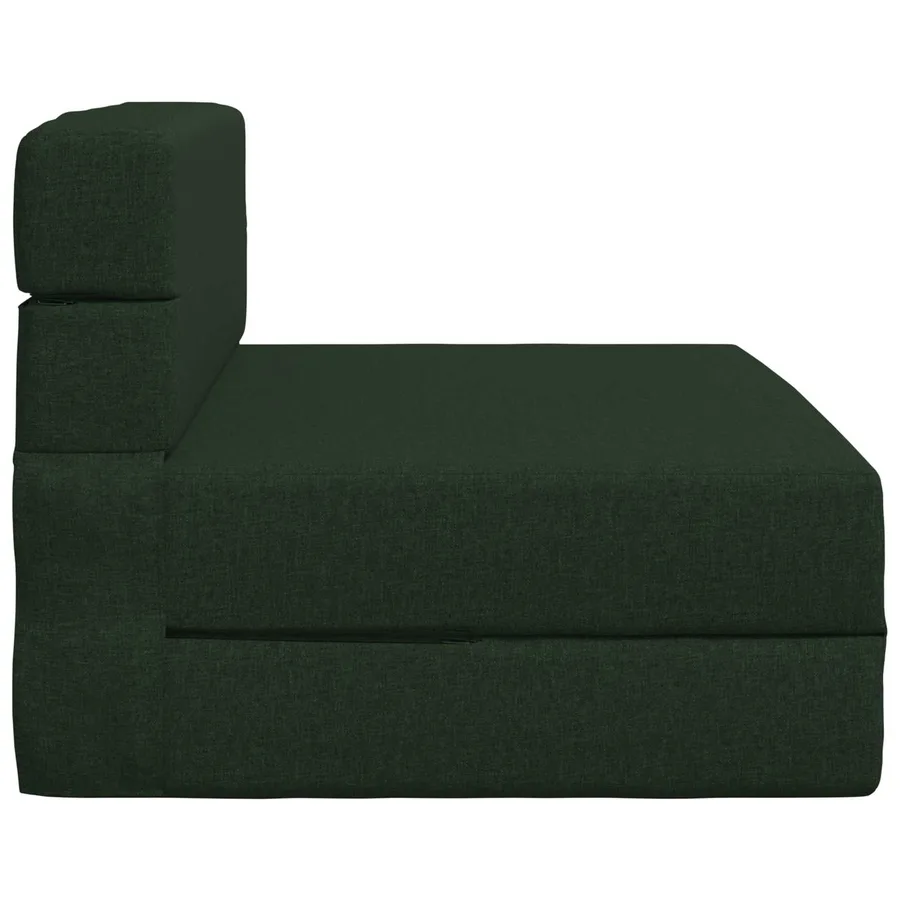 Canapé-lit pliable Vert foncé 100 x 80 x 60 cm Tissu - 4
