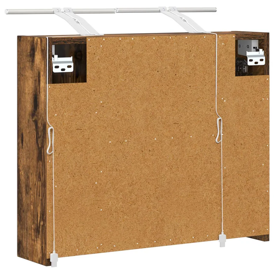 Armoire Miroir de Salle de Bain Chêne fumé 60 x 14,5 x 50 cm - 9
