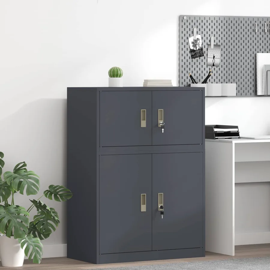 Armoire de rangement Anthracite 80 x 40 x 40 cm Acier