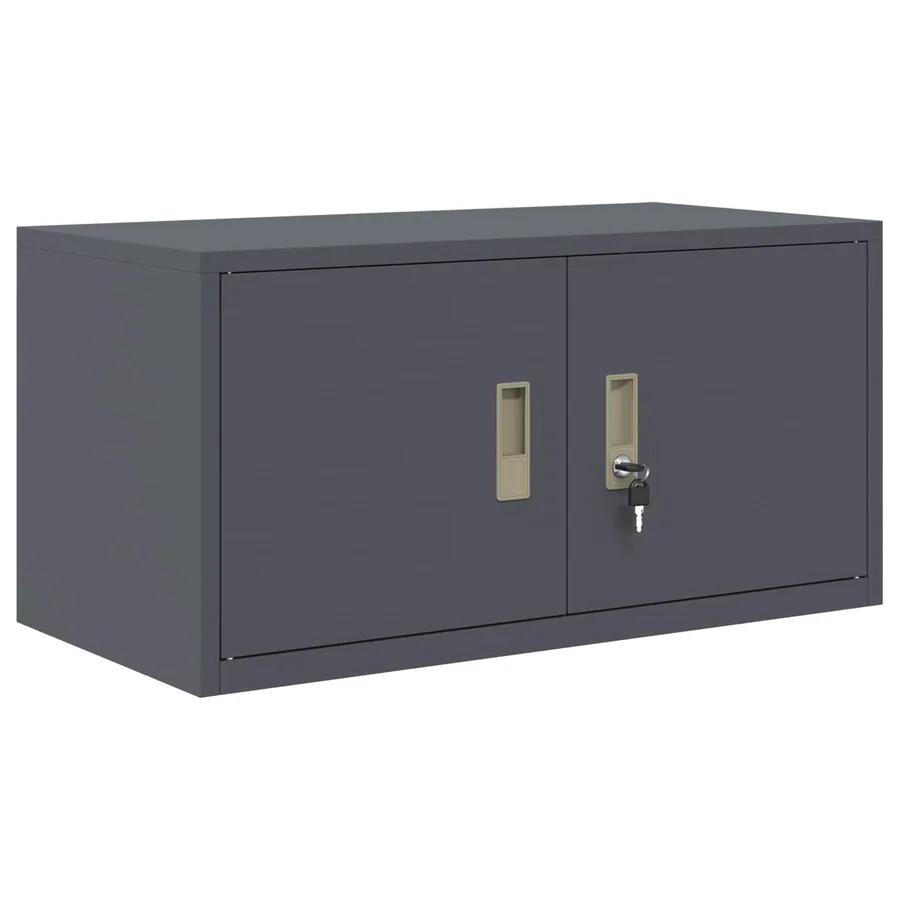 Armoire de rangement Anthracite 80 x 40 x 40 cm Acier - 2