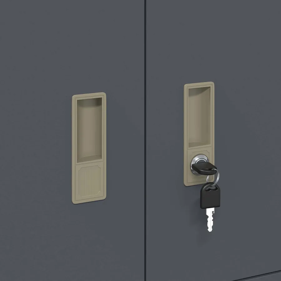Armoire de rangement Anthracite 80 x 40 x 40 cm Acier - 9