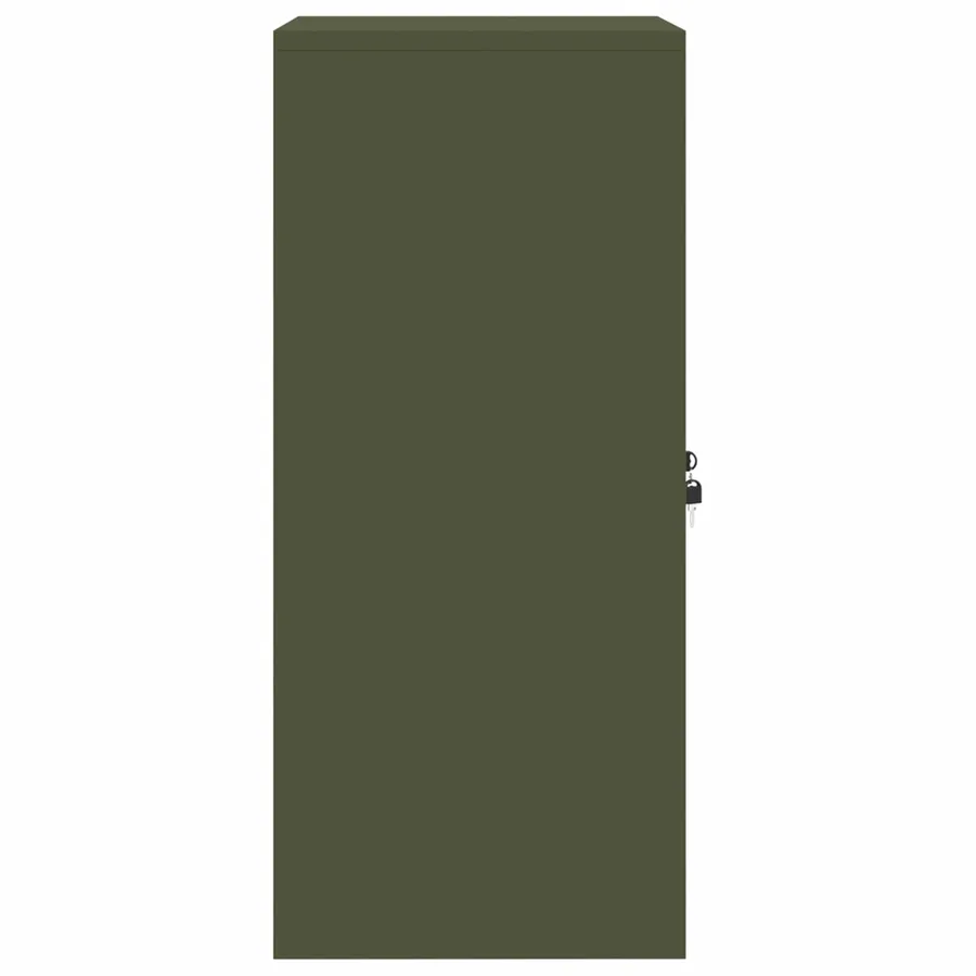 Armoire de rangement Vert olive 60 x 40 x 90 cm Acier - 7