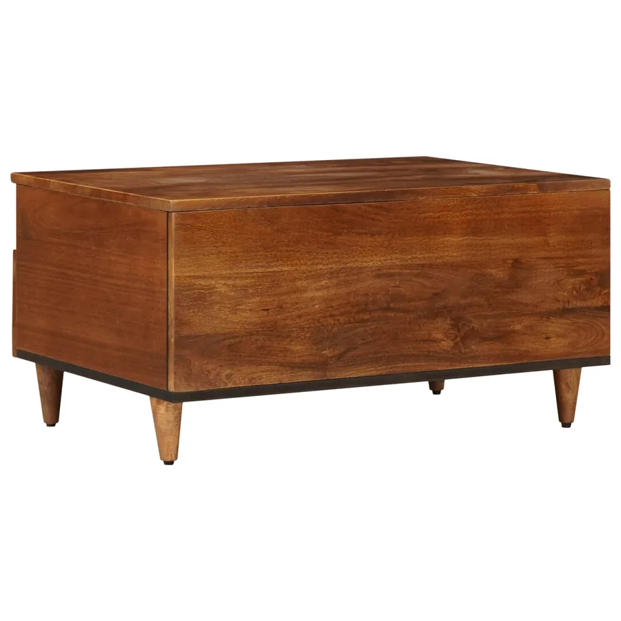 Meuble TV Noyer 70 x 33 x 46 cm Bois de mangue massif - 6