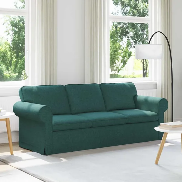 Canapé Vert foncé 215 x 82 x 80 cm tissu