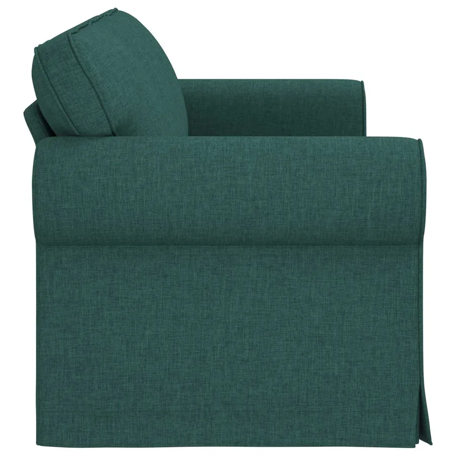 Canapé Vert foncé 215 x 82 x 80 cm tissu - 5
