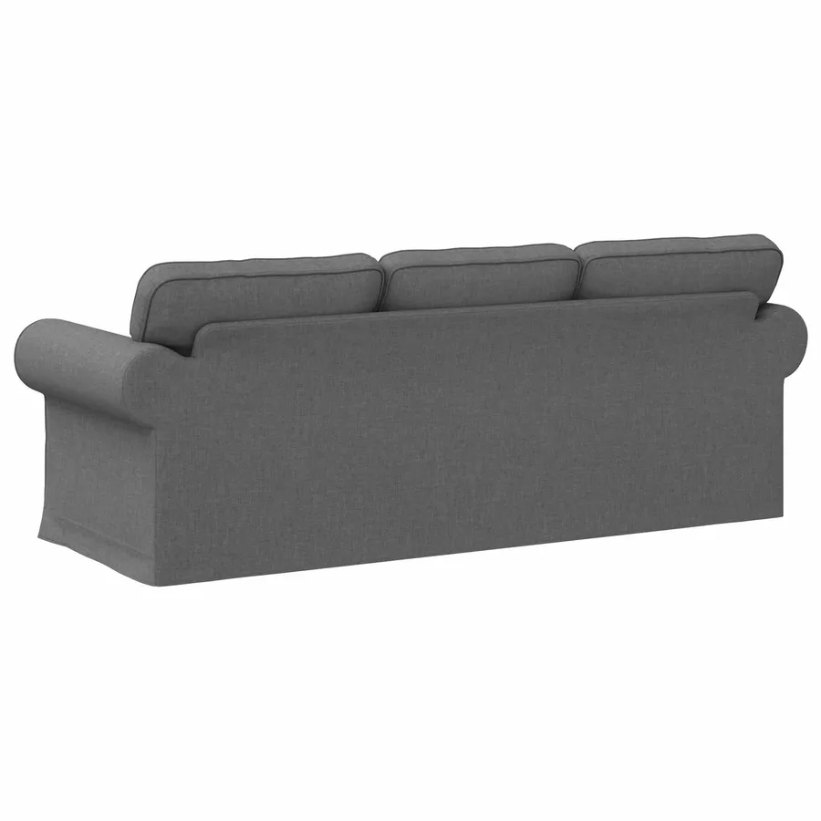 Canapé Gris foncé 215 x 82 x 80 cm tissu - 6