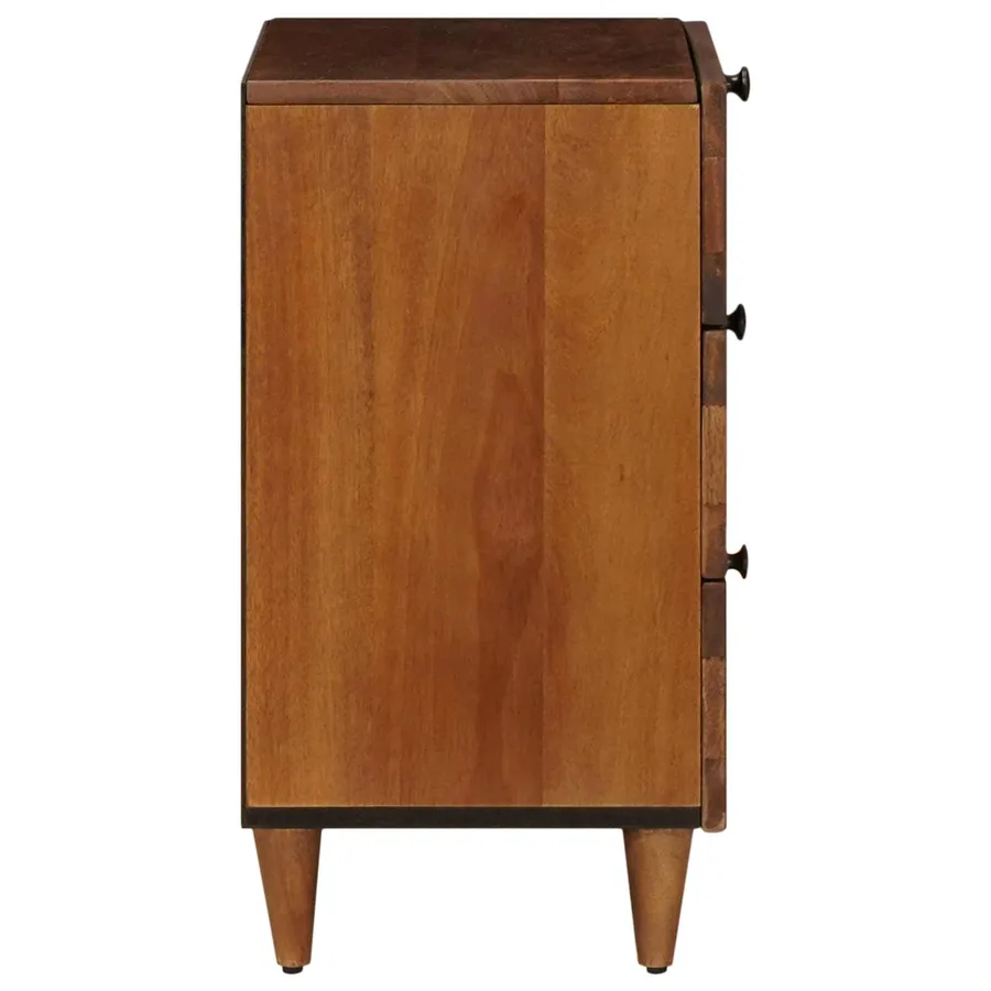 Cabinet de chevet Marron 50 x 33 x 62 cm Bois de mangue massif - 5