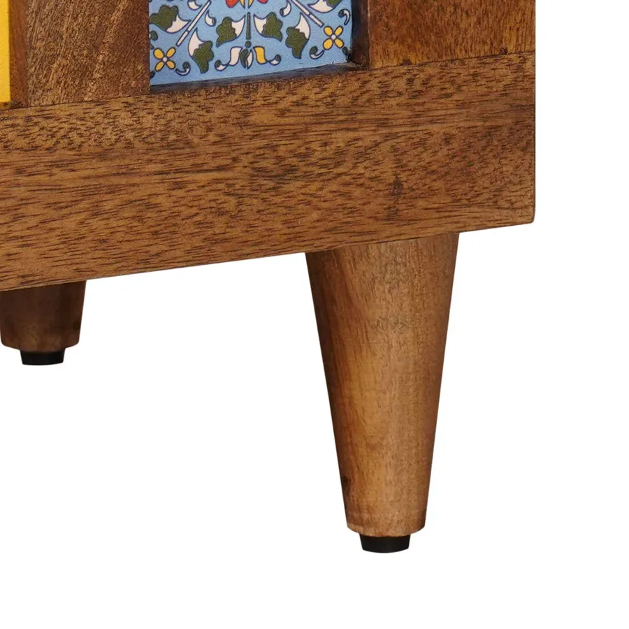 Cabinet de chevet Marron 50 x 33 x 62 cm Bois de mangue massif - 9