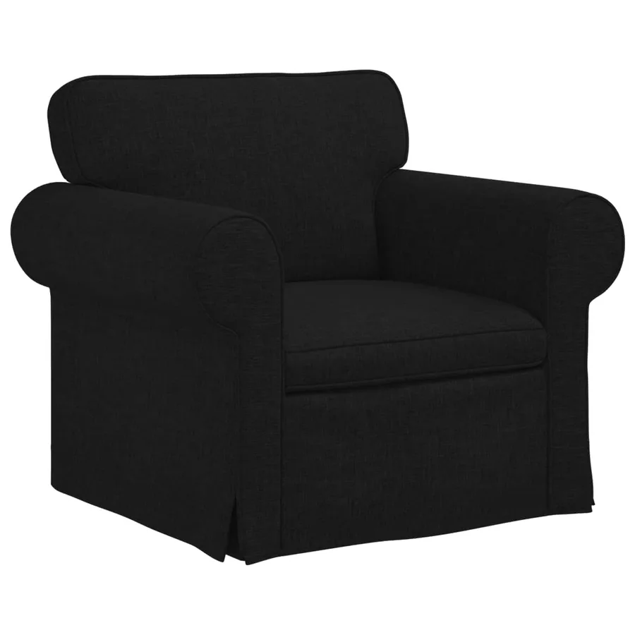 Ensemble de Canapés 2 pcs Noir 215 x 82 x 80 cm tissu - 4
