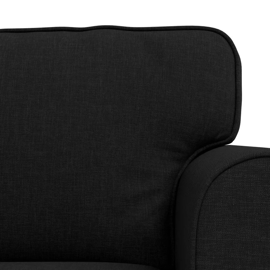 Ensemble de Canapés 2 pcs Noir 215 x 82 x 80 cm tissu - 6