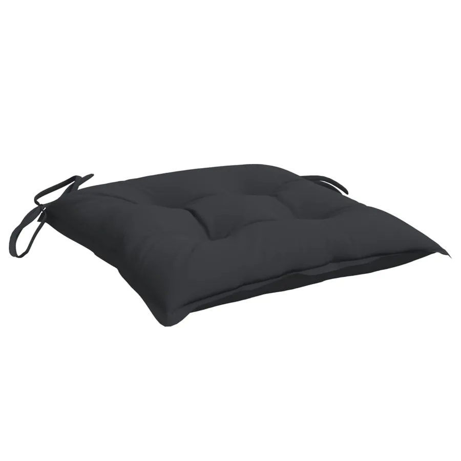 Coussins de chaise lot de 2 noir 40x40x7 cm tissu oxford - 5