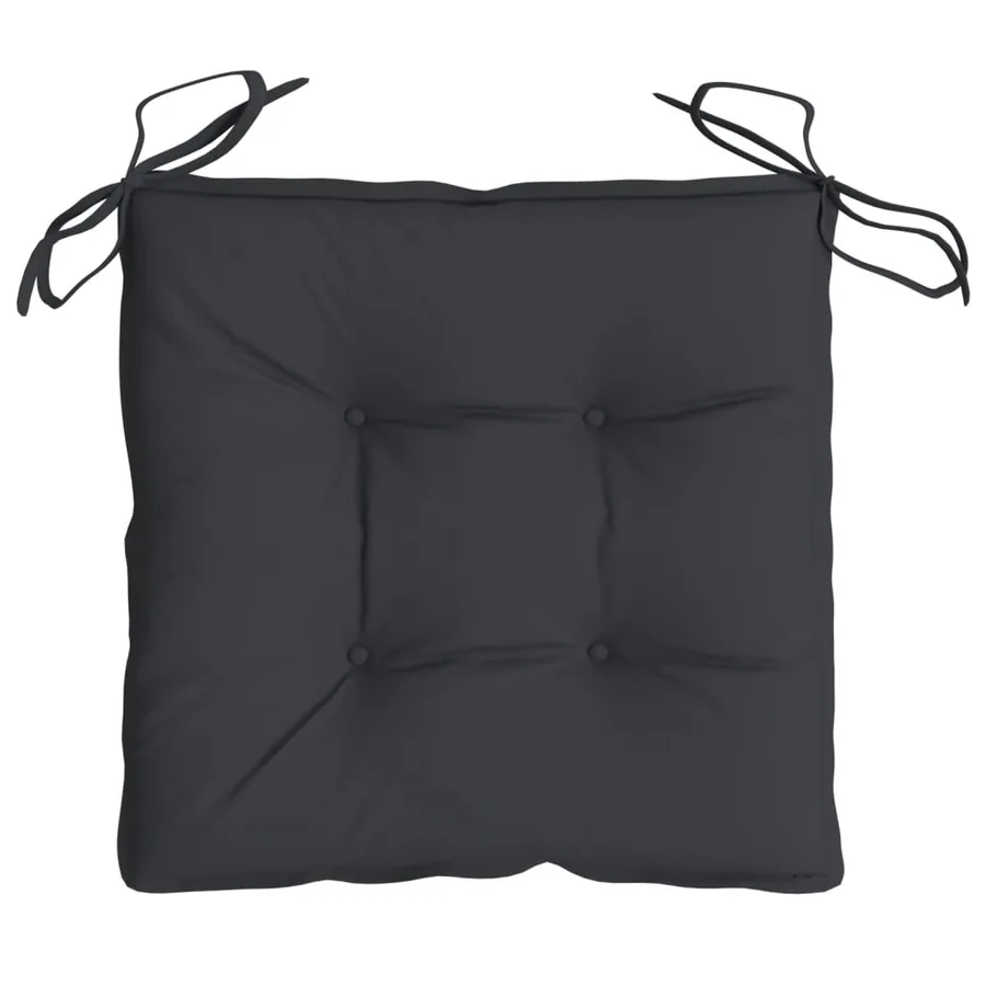 Coussins de chaise lot de 2 noir 40x40x7 cm tissu oxford - 6