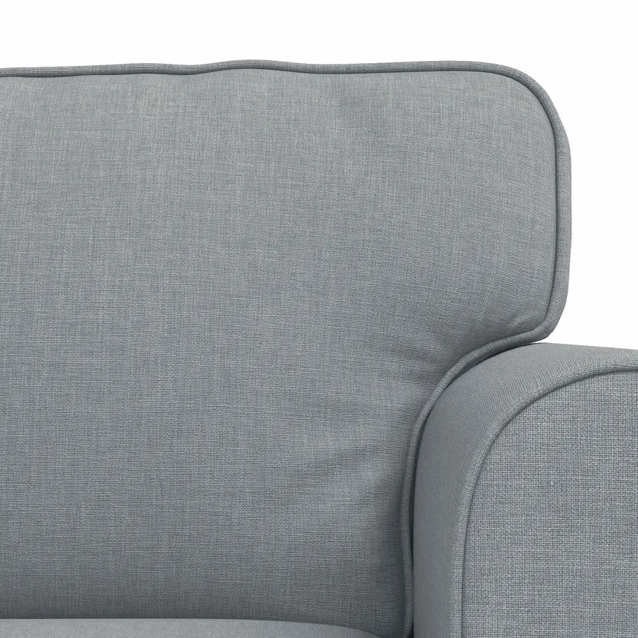 Ensemble de Canapés 2 pcs Gris clair 155 x 82 x 80 cm tissu - 6