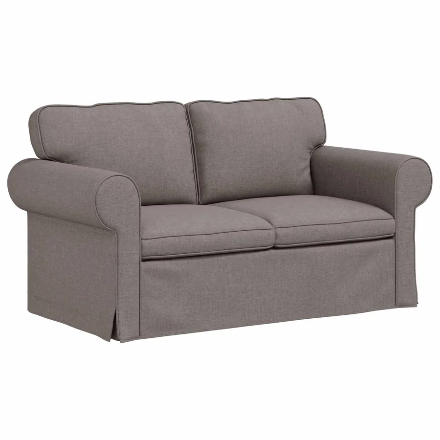 Ensemble de Canapés 2 pcs Taupe 155 x 82 x 80 cm tissu - 5