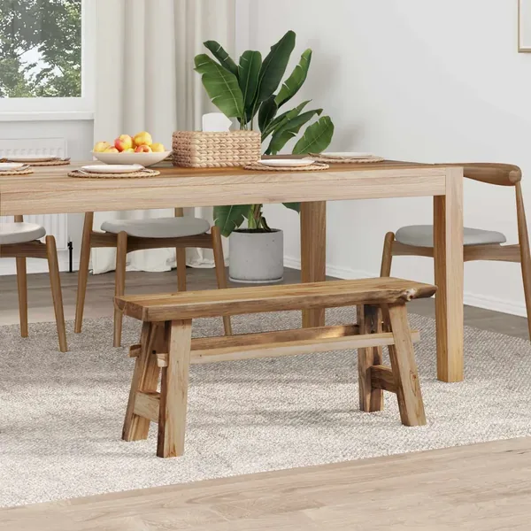banc Naturel 100 x 29 x 43,5 cm Bois de teck massif