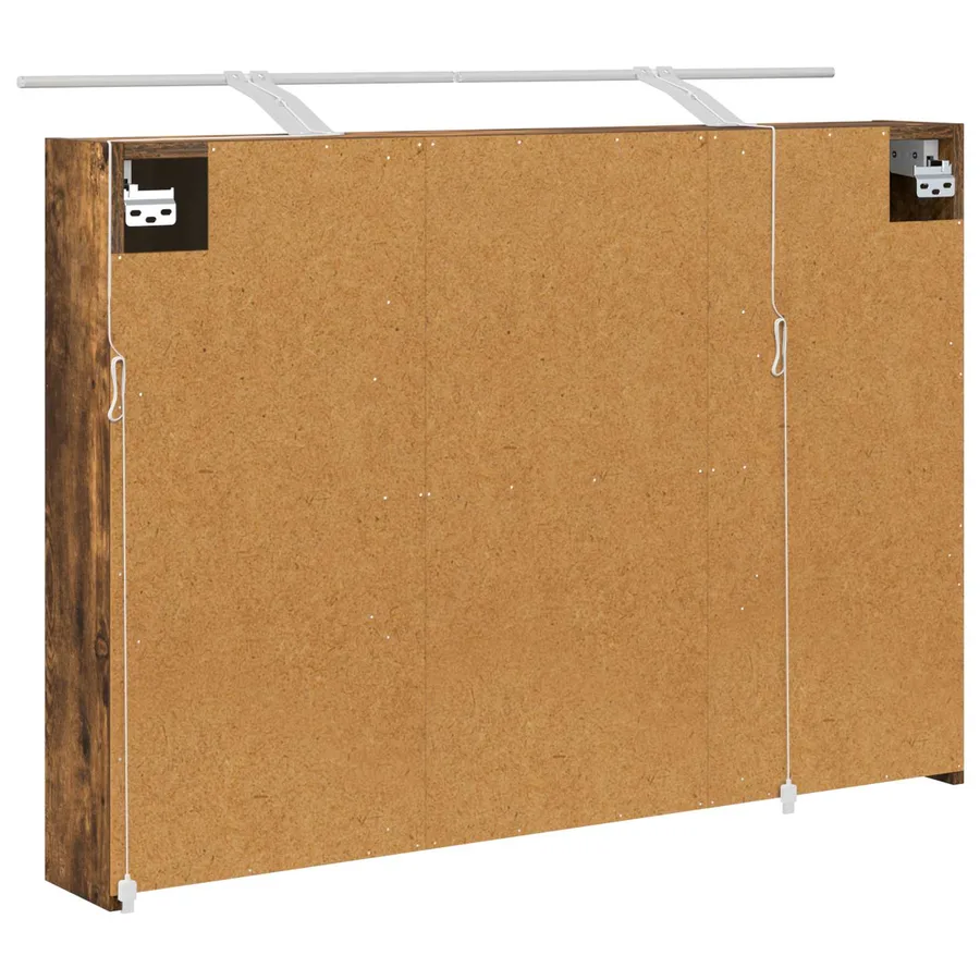 Armoire Miroir de Salle de Bain Chêne fumé 100 x 14,5 x 70 cm - 9