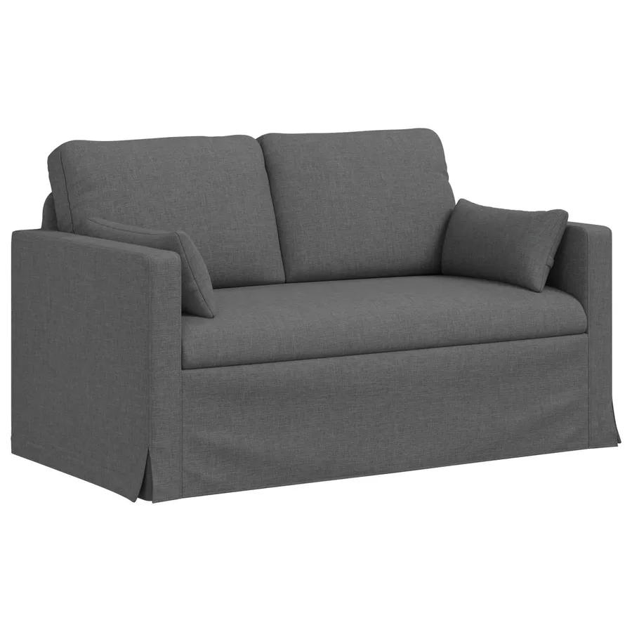 Canapé Gris foncé 139 x 78 x 80 cm tissu - 2