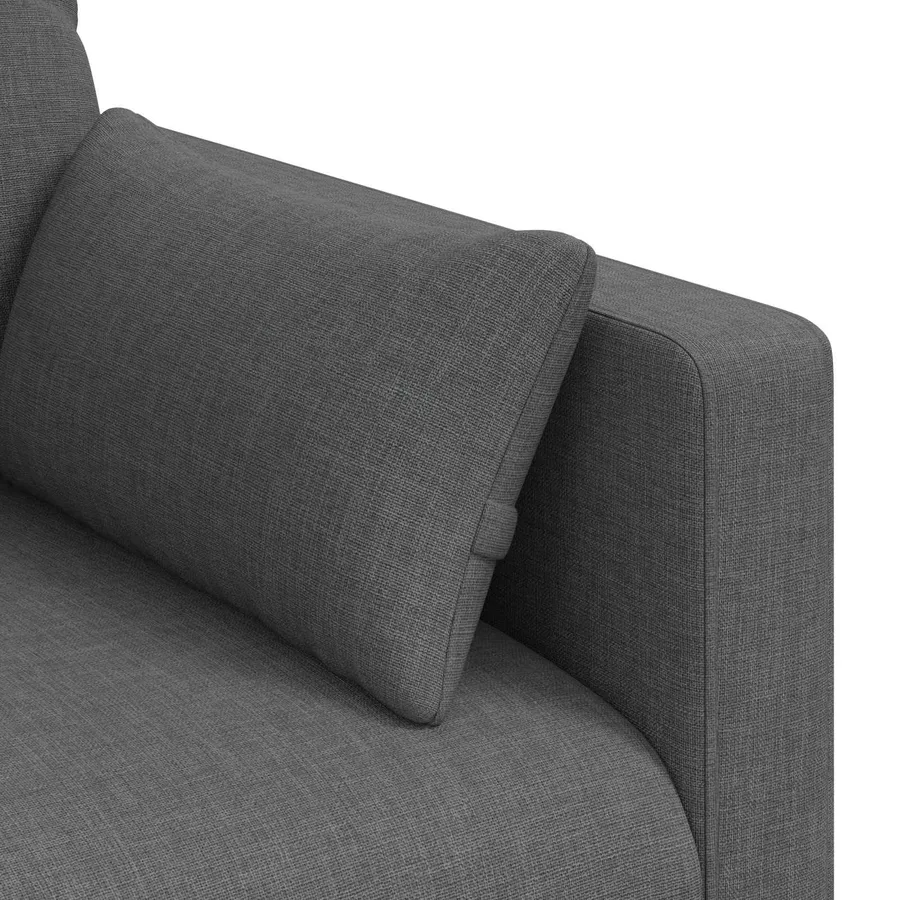 Canapé Gris foncé 139 x 78 x 80 cm tissu - 7
