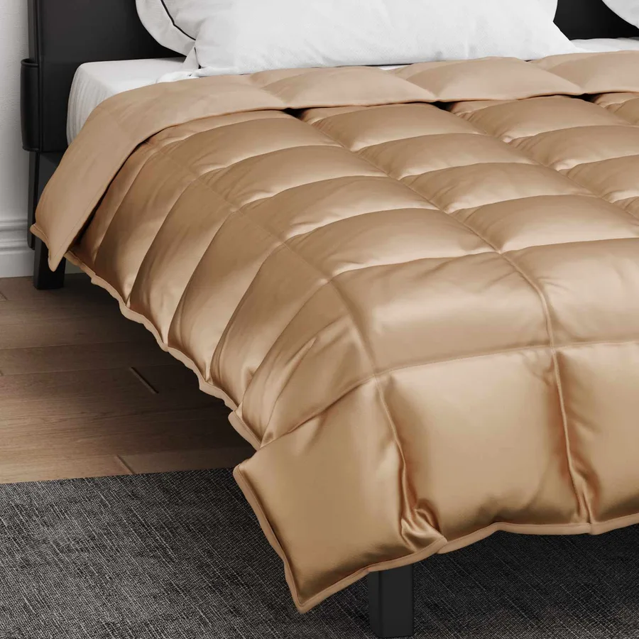 Duvet d'hiver Doré 200 x 240 cm Satin et Microfibre - 4