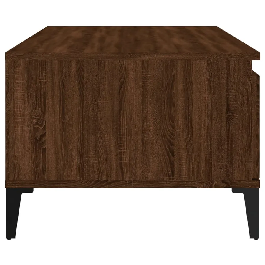 Table basse Chêne marron 90x50x36,5 cm Bois d'ingénierie - 8