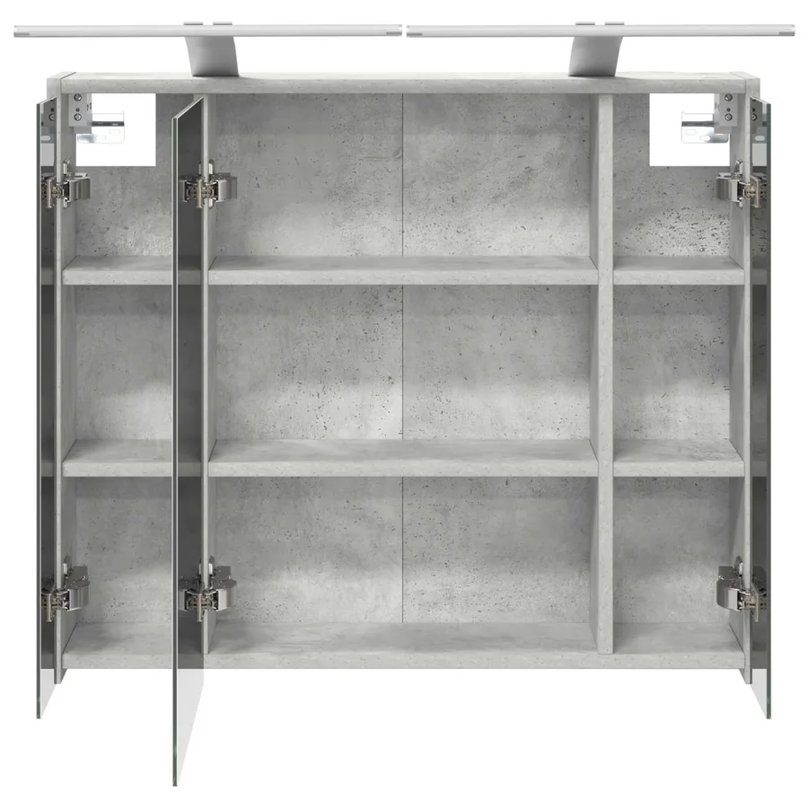 Armoire Miroir de Salle de Bain Gris béton 73,5 x 16 x 62,5 cm - 7