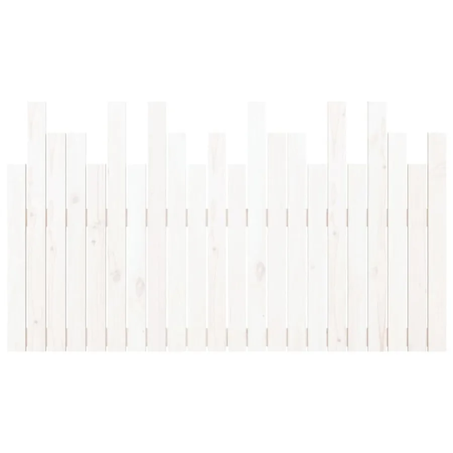 Tête de lit murale Blanc 140x3x80 cm Bois massif de pin - 5