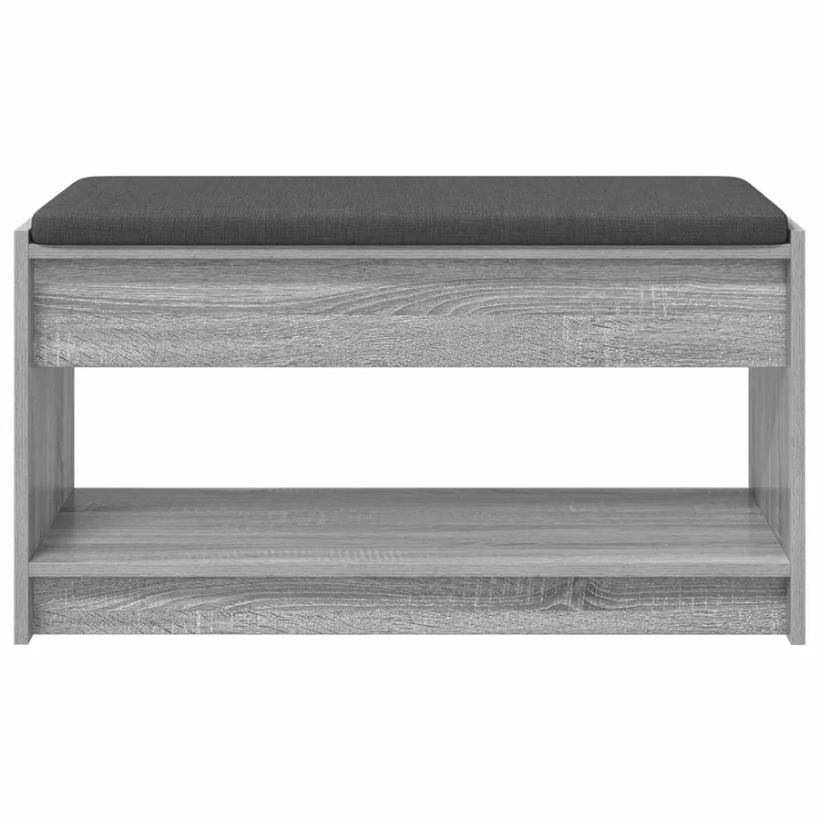 Banc d'entrée avec coussin Gris Sonoma 83 x 38 x 45 cm - 5