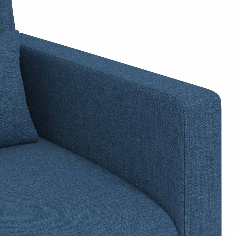 Ensemble de Canapés 2 pcs Bleu 139 x 78 x 80 cm tissu - 7