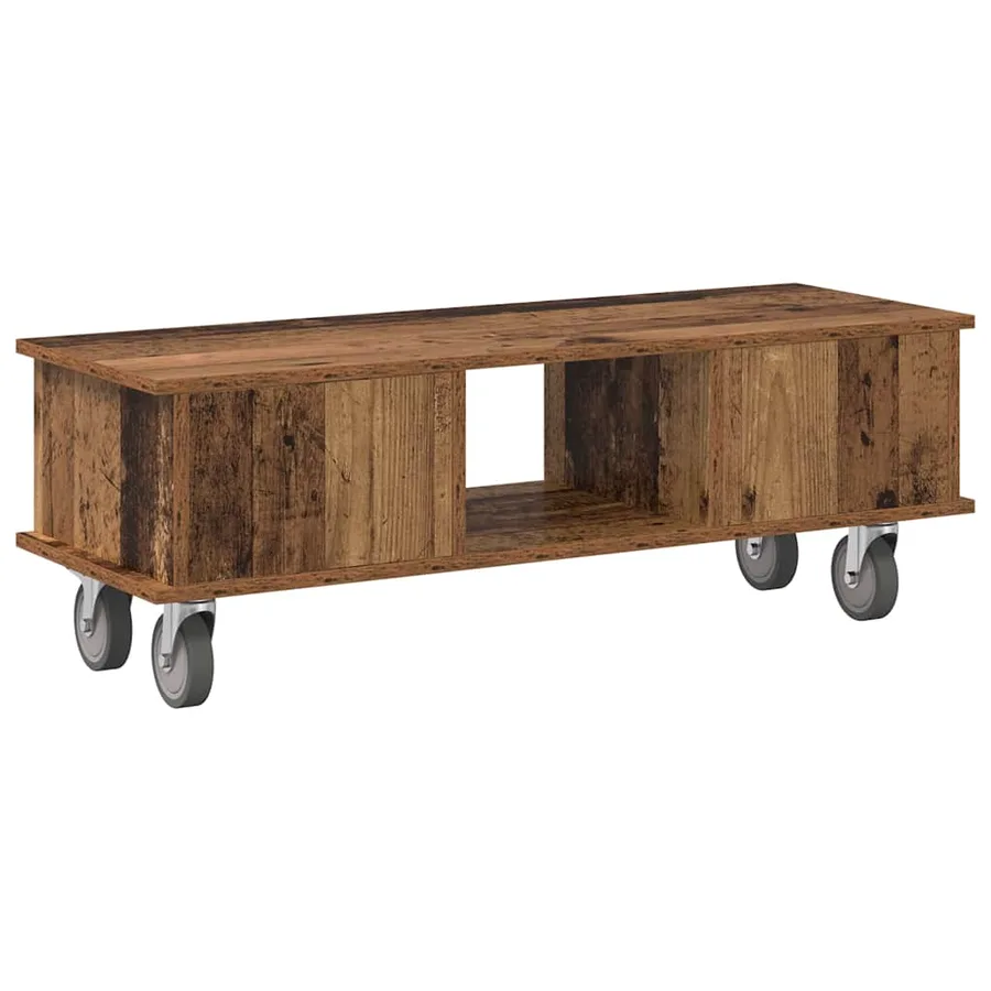 Meuble TV Bois ancien 100 x 35 x 35 cm Bois d'ingénierie - 7