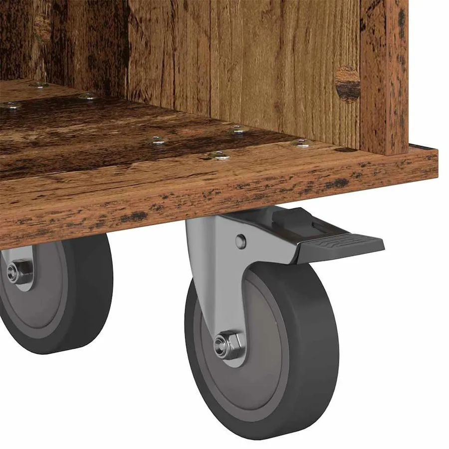 Meuble TV Bois ancien 100 x 35 x 35 cm Bois d'ingénierie - 9