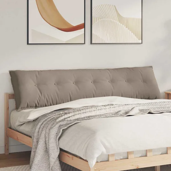 Coussin de Dos Taupe 200 x 50 cm Tissu en microfibre