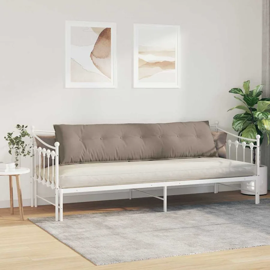 Coussin de Dos Taupe 200 x 50 cm Tissu en microfibre - 4