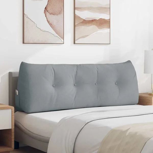 Coussin de Dos Gris clair 140 x 24 x 50 cm tissu