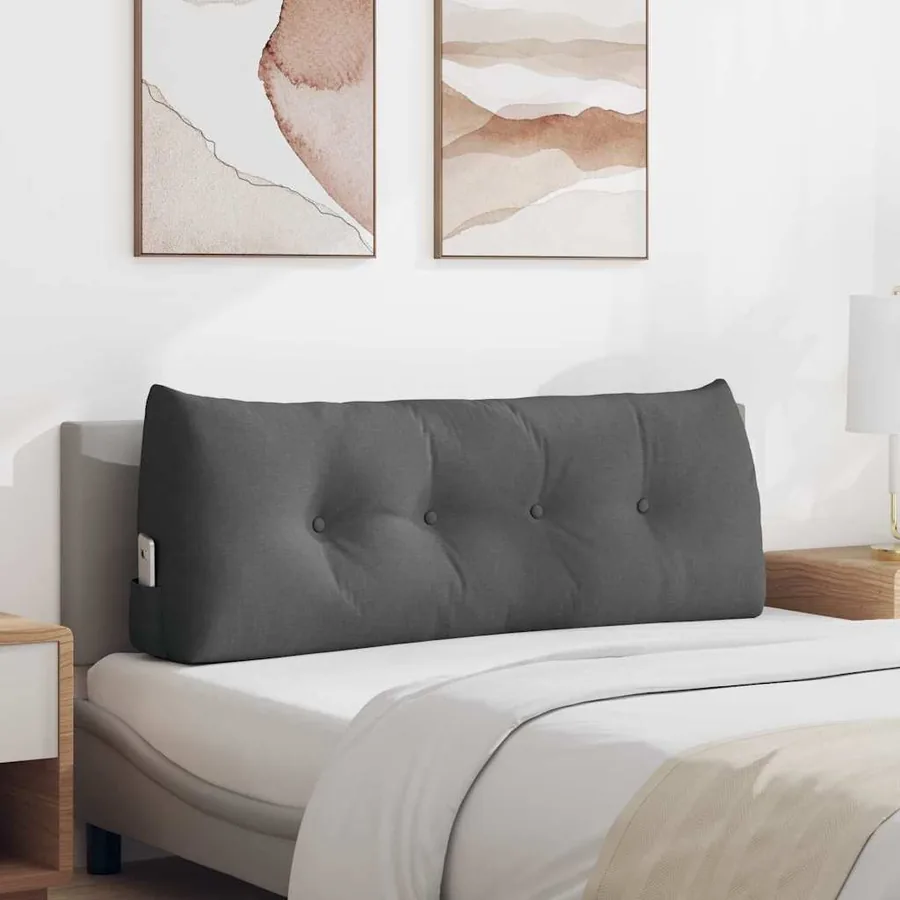 Coussin de Dos Gris foncé 120 x 24 x 50 cm tissu