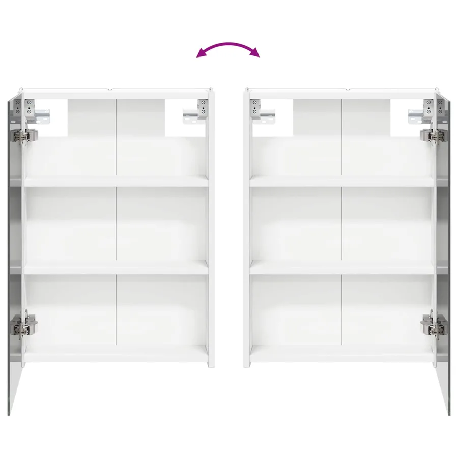 Armoire Miroir de Salle de Bain Blanc 43 x 11,5 x 60,5 cm - 12