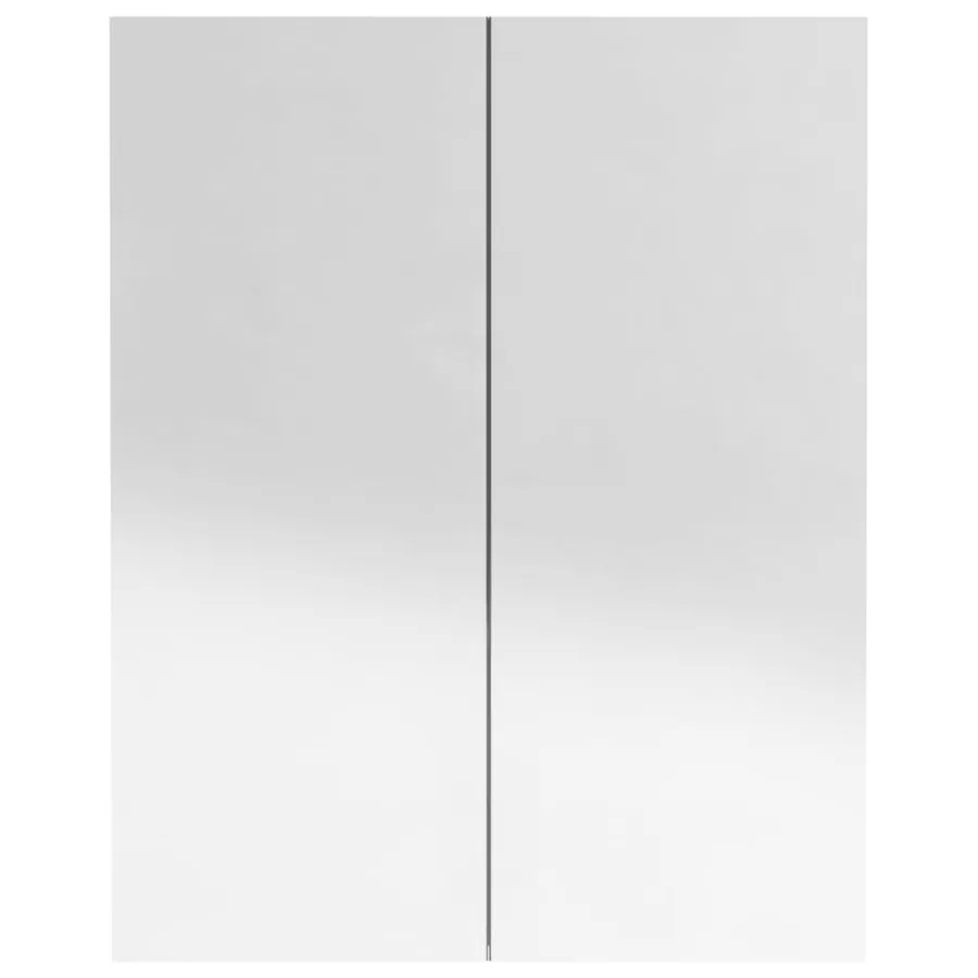 Armoire à miroir de salle de bain 60x15x75 cm MDF Gris brillant - 5