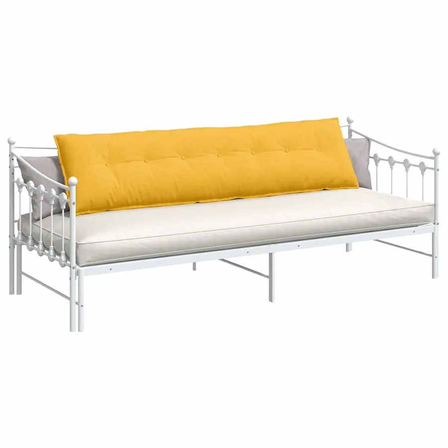 Coussin de Dos Jaune clair 200 x 50 cm Tissu en velours côtelé - 3