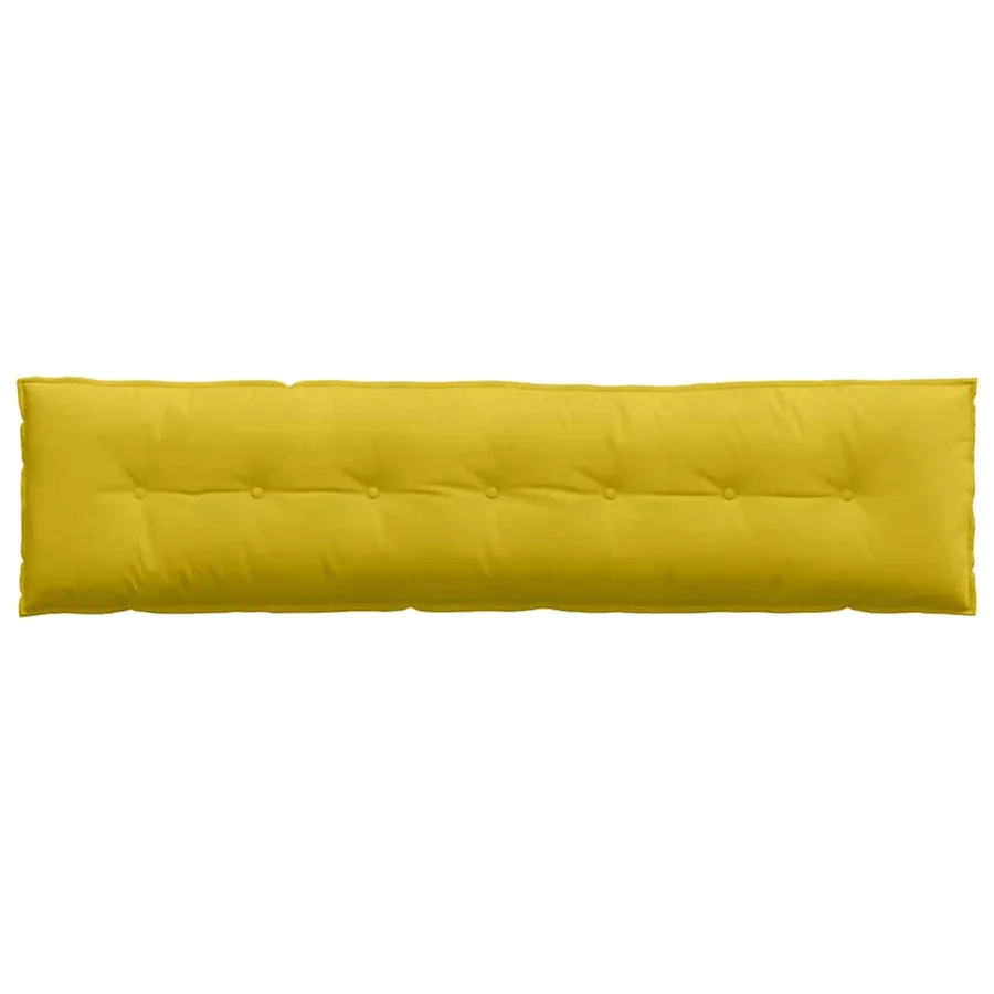 Coussin de Dos Jaune 200 x 50 cm Tissu en velours côtelé - 6