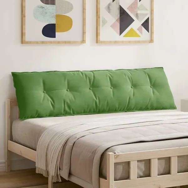 Coussin de Dos Vert clair 180 x 50 cm Tissu en velours côtelé