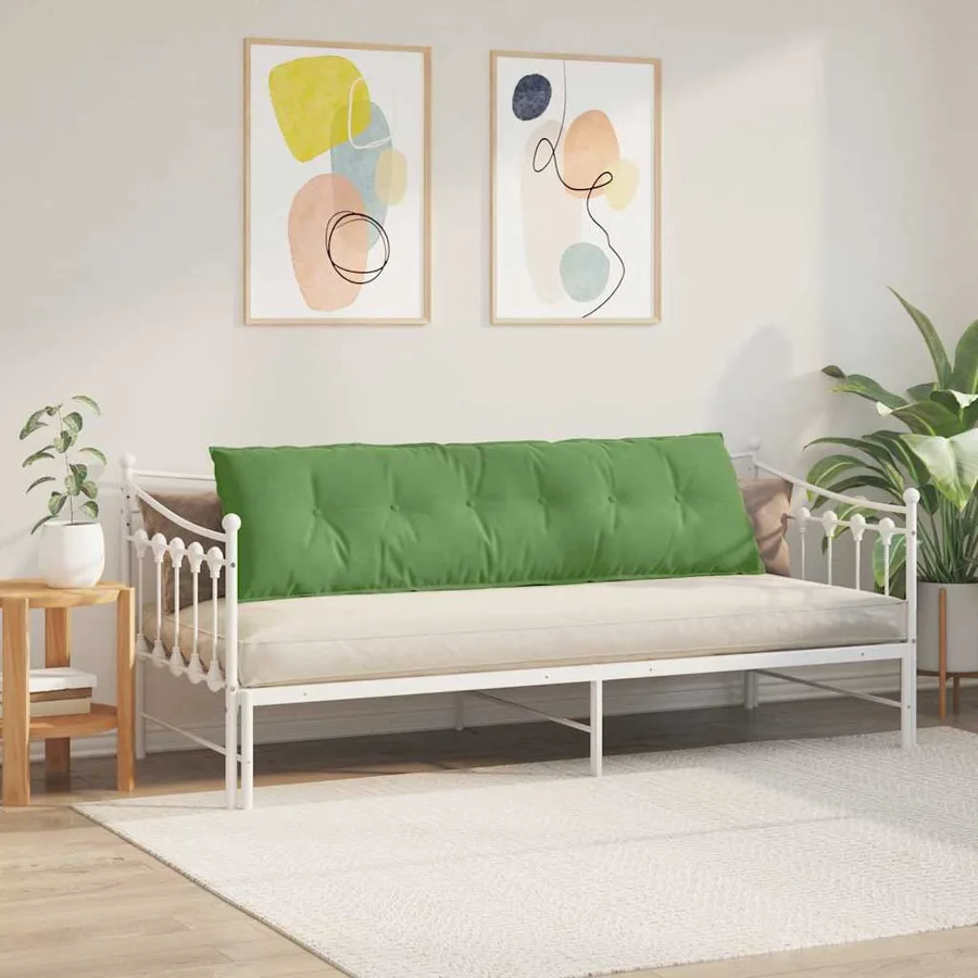 Coussin de Dos Vert clair 180 x 50 cm Tissu en velours côtelé - 4