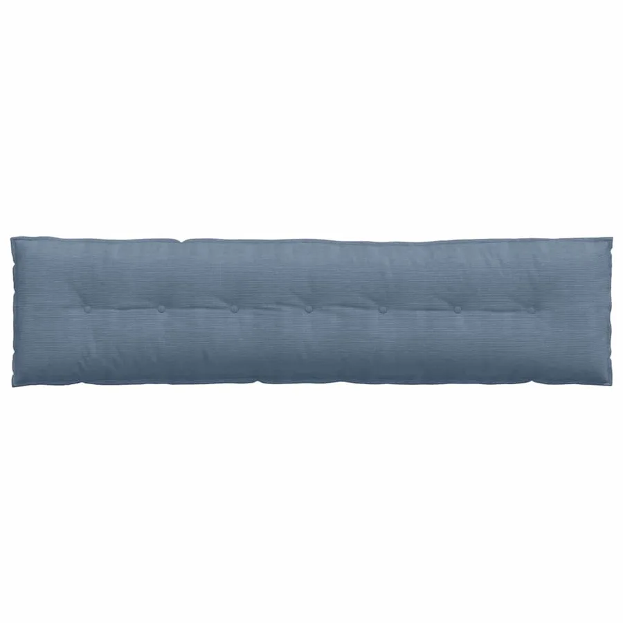 Coussin de Dos Bleu 200 x 50 cm Tissu en velours côtelé - 6