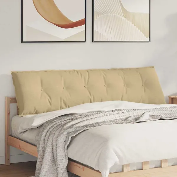 Coussin de Dos Vert gris 180 x 50 cm Tissu en velours côtelé