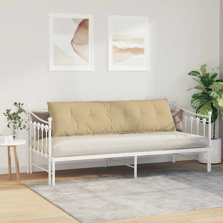 Coussin de Dos Vert gris 180 x 50 cm Tissu en velours côtelé - 4